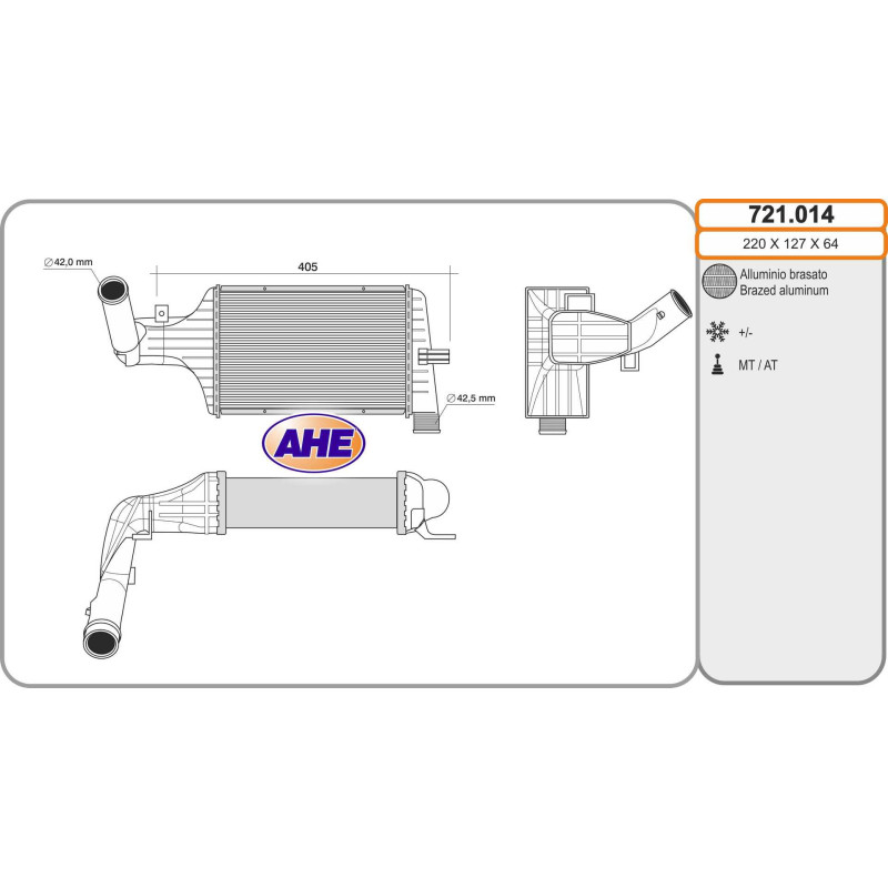 Intercooler (échangeur d'air) AHE