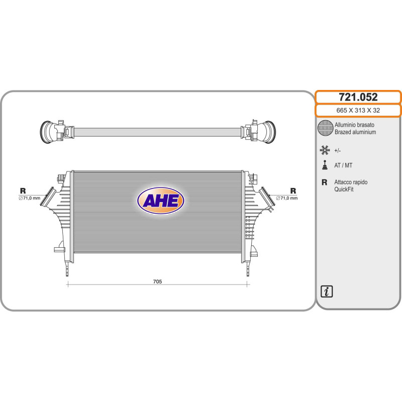 Intercooler (échangeur d'air) AHE