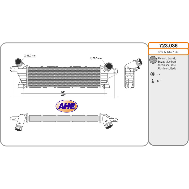 Intercooler (échangeur d'air) AHE