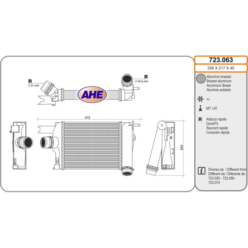 Intercooler (échangeur d'air) AHE