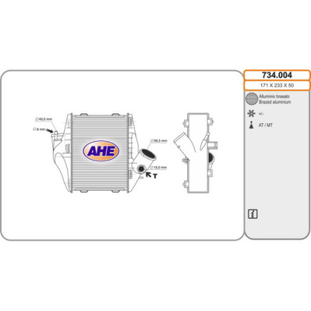 Intercooler (échangeur d'air) AHE