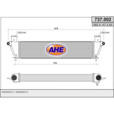 Intercooler (échangeur d'air) AHE