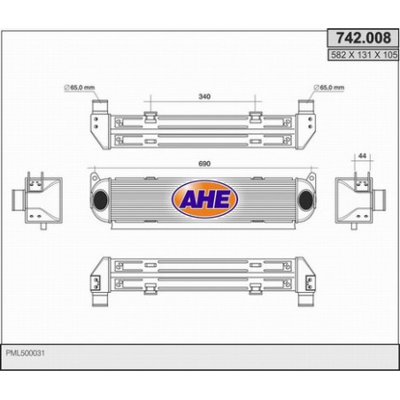 Intercooler (échangeur d'air) AHE