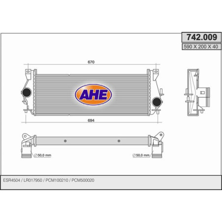 Intercooler (échangeur d'air) AHE