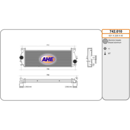 Intercooler (échangeur d'air) AHE