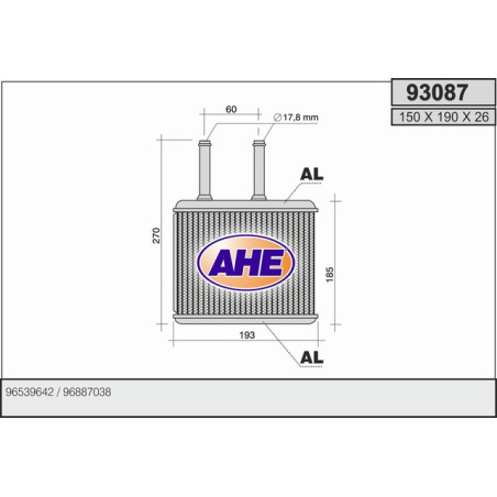 Radiateur de chauffage AHE