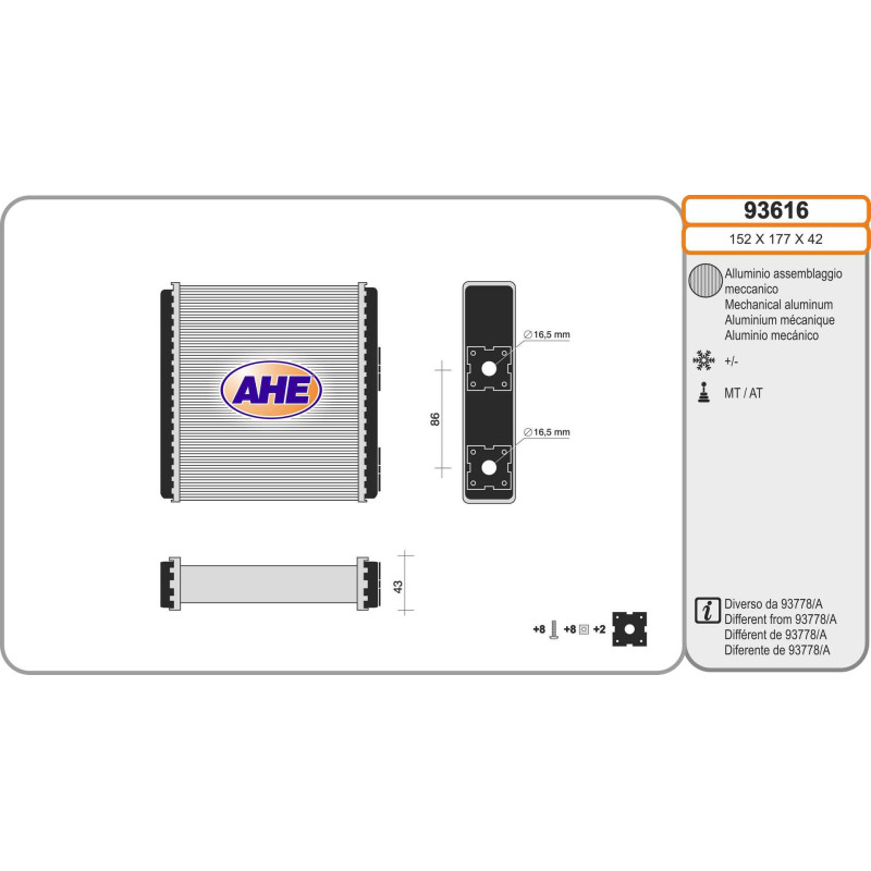 Radiateur de chauffage AHE