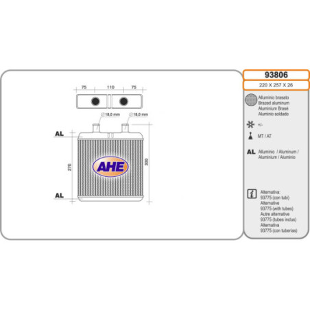 Radiateur de chauffage AHE