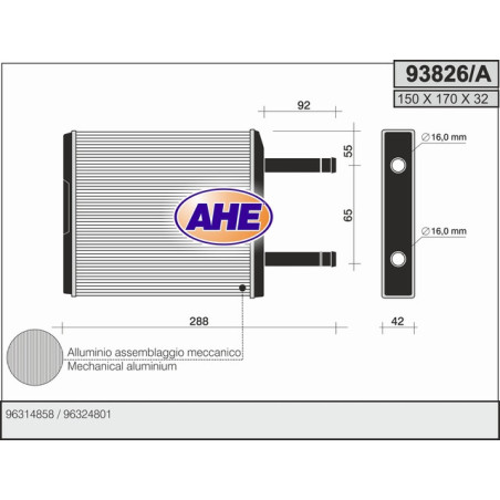 Radiateur de chauffage AHE