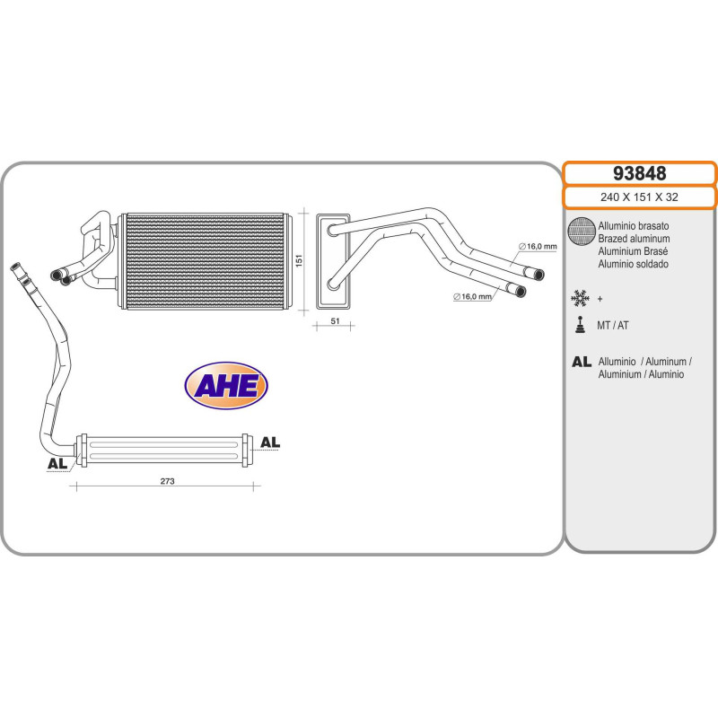 Radiateur de chauffage AHE