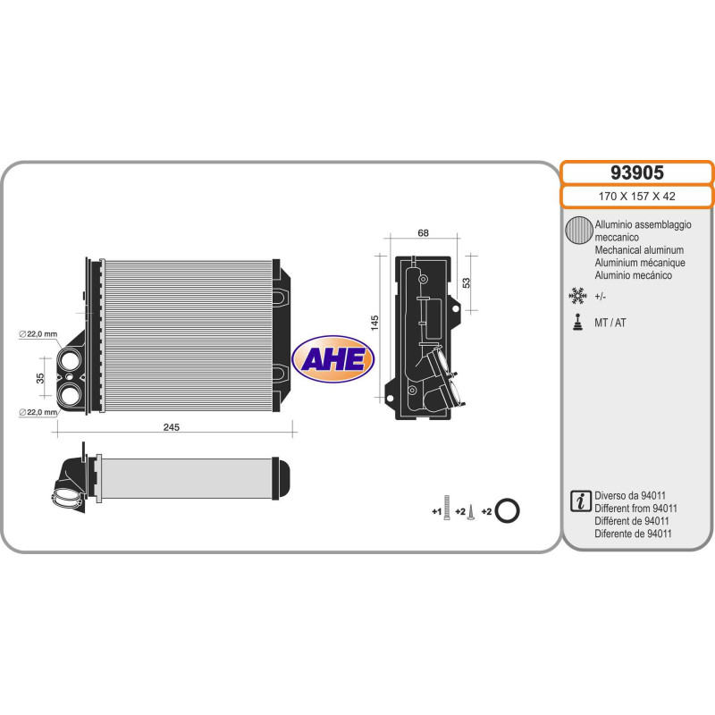 Radiateur de chauffage AHE