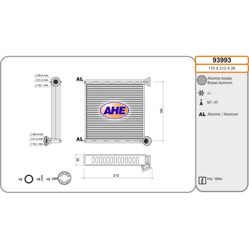 Radiateur de chauffage AHE