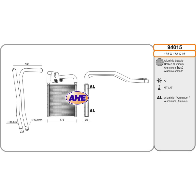 Radiateur de chauffage AHE