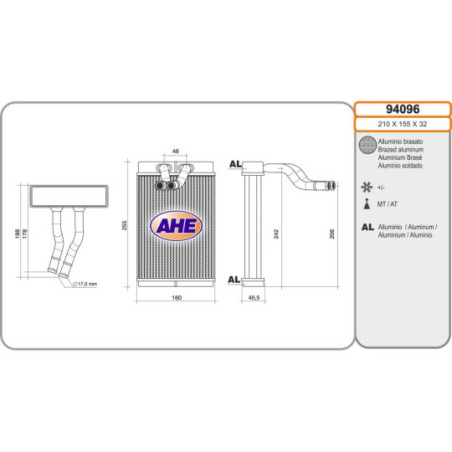 Radiateur de chauffage AHE