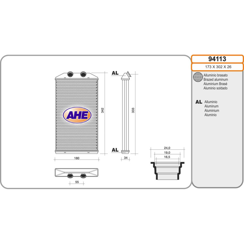 Radiateur de chauffage AHE