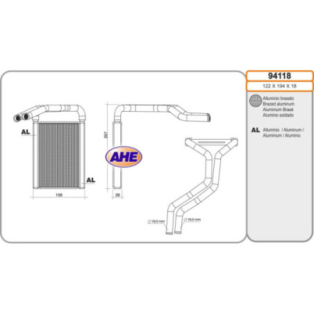 Radiateur de chauffage AHE