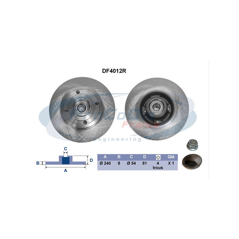 Jeu de 2 disques de frein PROCODIS FRANCE