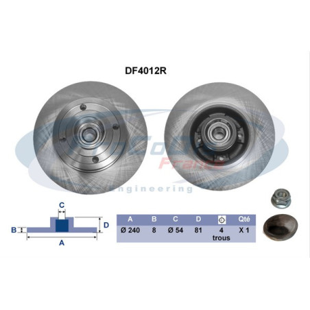 Jeu de 2 disques de frein...