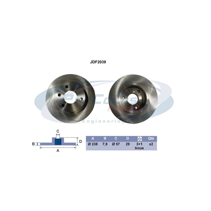 Disque de frein à l'unité PROCODIS FRANCE