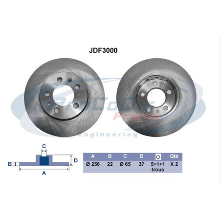 Jeu de 2 disques de frein...