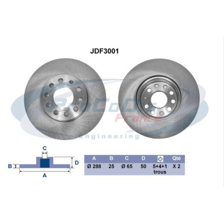 Jeu de 2 disques de frein...