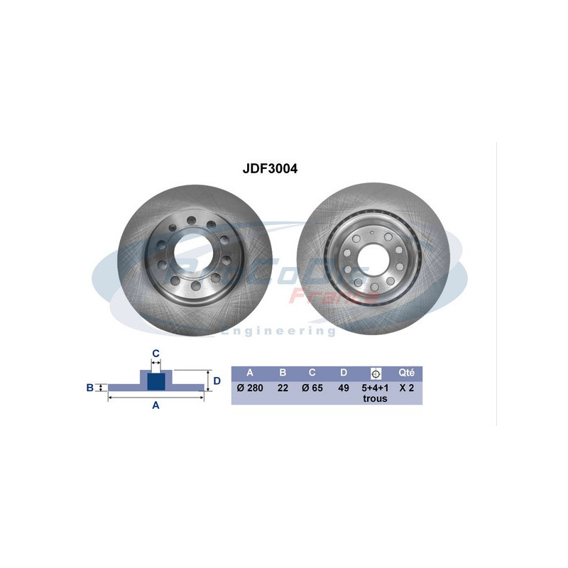 Jeu de 2 disques de frein PROCODIS FRANCE