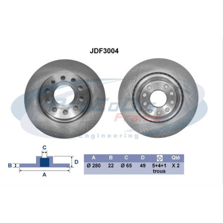 Jeu de 2 disques de frein...
