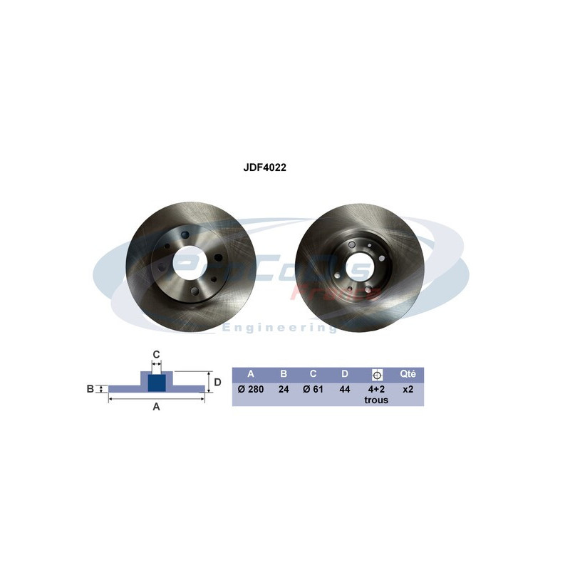 Disque de frein à l'unité PROCODIS FRANCE
