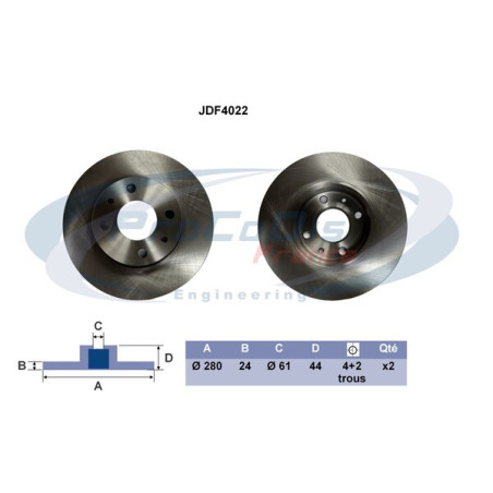 Disque de frein à l'unité...