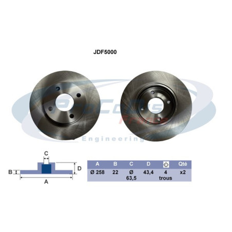 Disque de frein à l'unité...