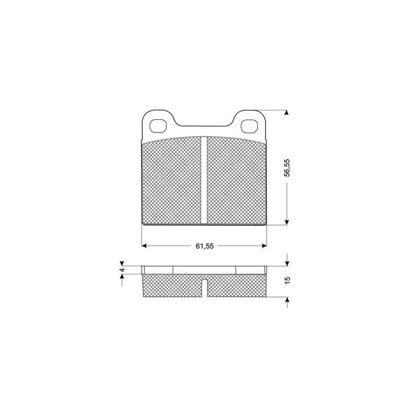 Jeu de quatre plaquettes de frein à disque PROCODIS FRANCE