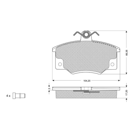 Jeu de quatre plaquettes de...