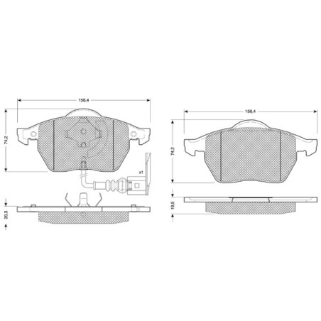 Jeu de quatre plaquettes de...