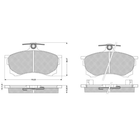 Jeu de quatre plaquettes de...