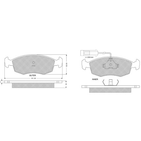Jeu de quatre plaquettes de...