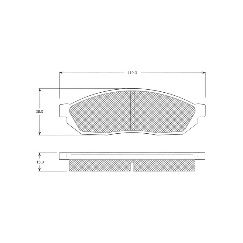 Jeu de quatre plaquettes de frein à disque PROCODIS FRANCE