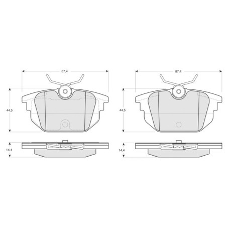 Jeu de quatre plaquettes de...