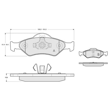 Jeu de quatre plaquettes de...