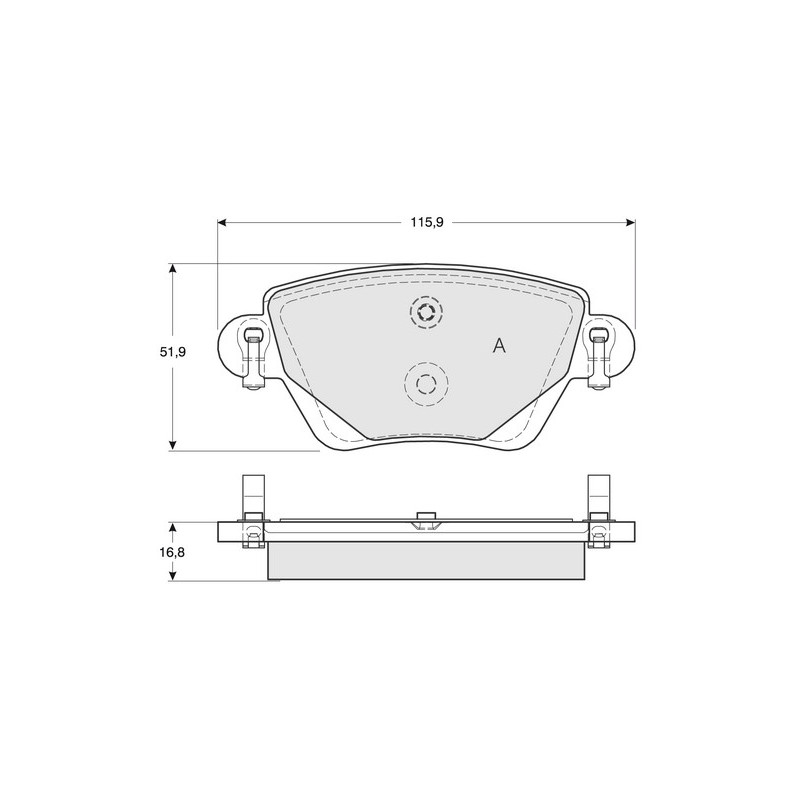 Jeu de quatre plaquettes de frein à disque PROCODIS FRANCE