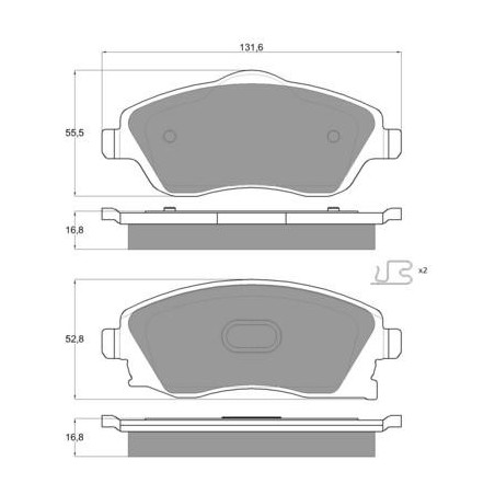 Jeu de quatre plaquettes de...