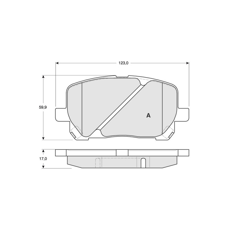 Jeu de quatre plaquettes de frein à disque PROCODIS FRANCE