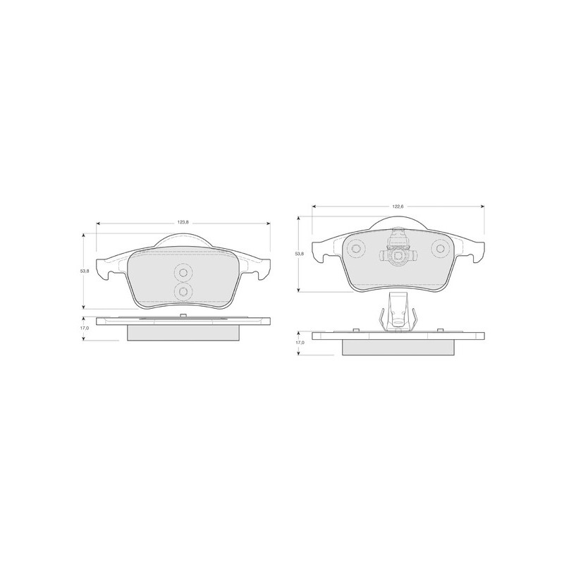 Jeu de quatre plaquettes de frein à disque PROCODIS FRANCE