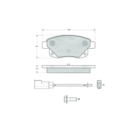 Jeu de quatre plaquettes de...