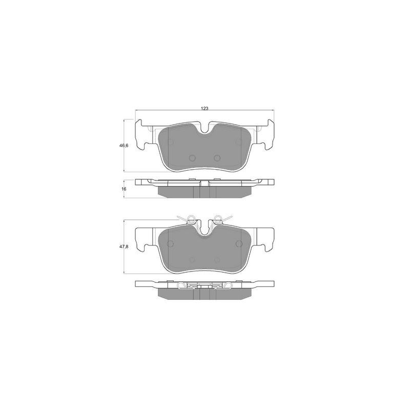 Jeu de quatre plaquettes de frein à disque PROCODIS FRANCE