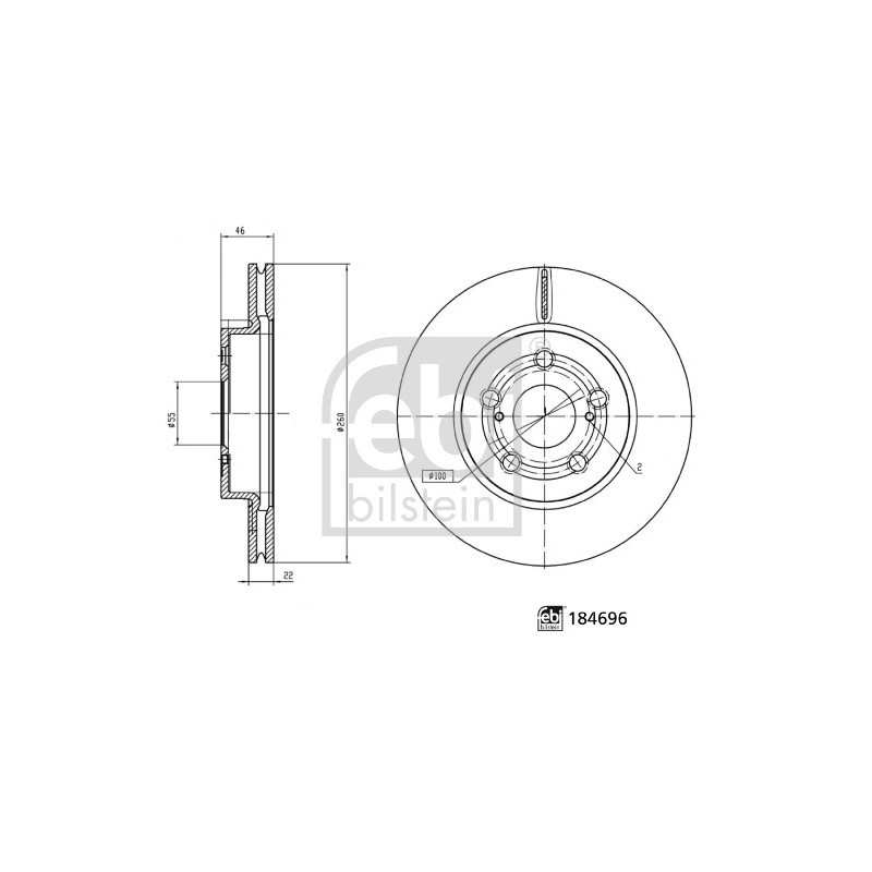 Disque de frein à l'unité FEBI BILSTEIN