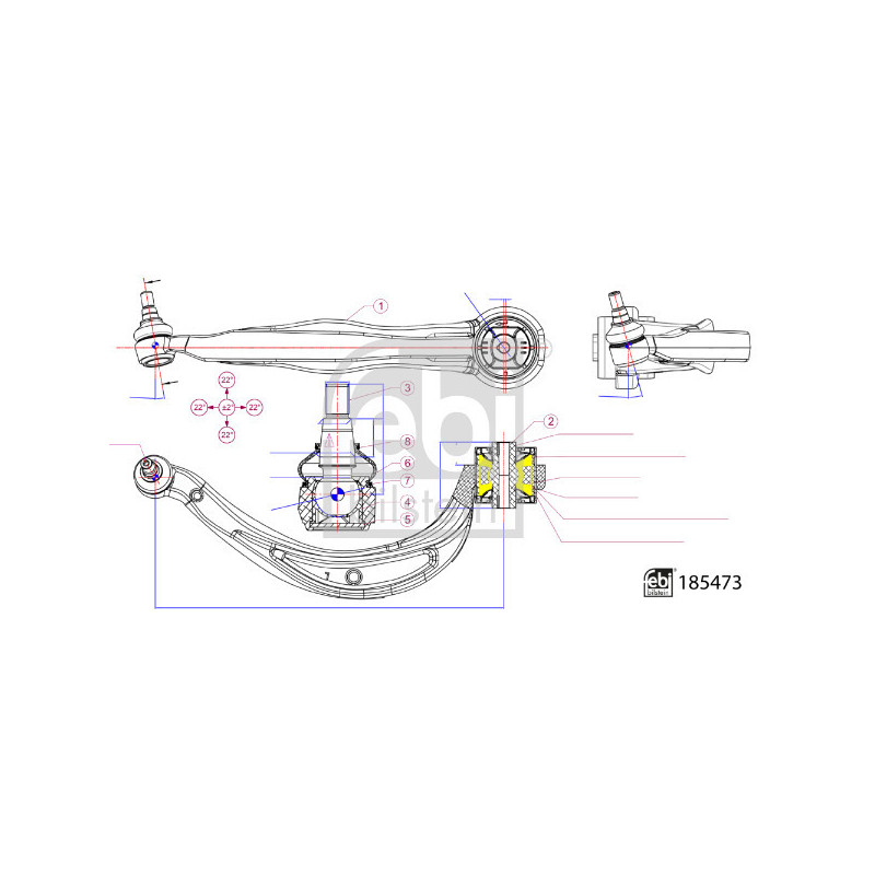 Triangle de suspension FEBI BILSTEIN