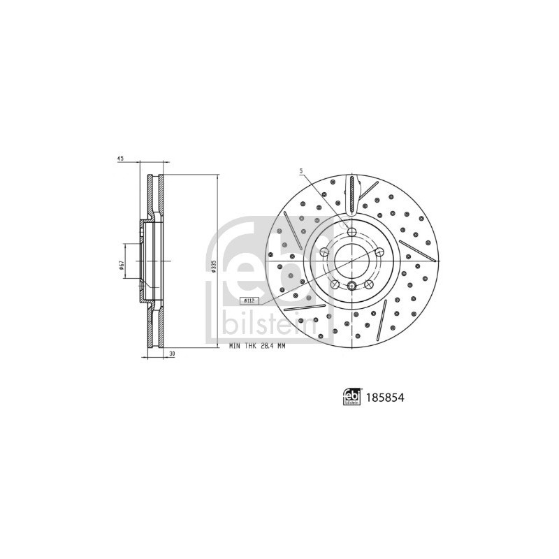 Disque de frein à l'unité FEBI BILSTEIN