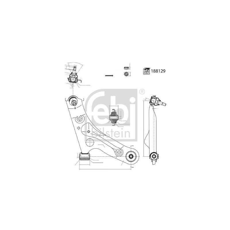 Triangle de suspension FEBI BILSTEIN