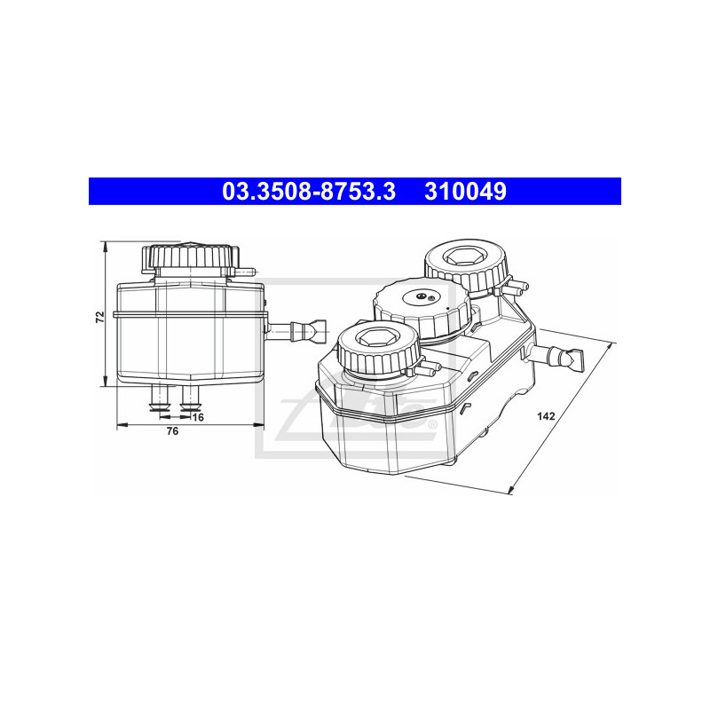 Vase d'expansion (liquide de frein) ATE