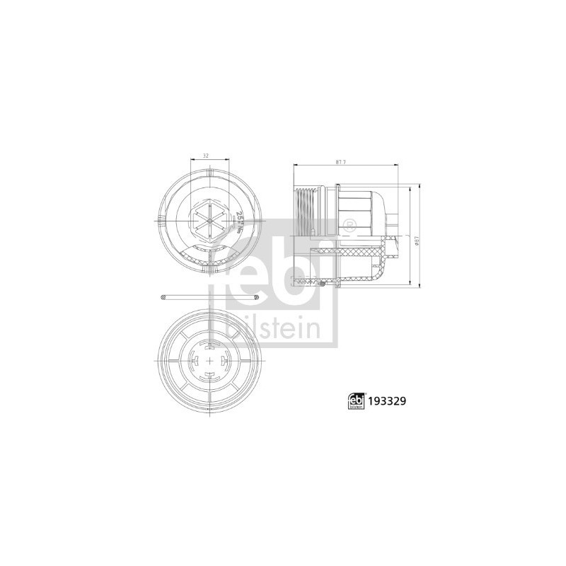 Couvercle (boîtier du filtre d'huile) FEBI BILSTEIN